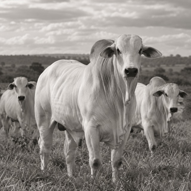 Gado de corte em fotografia ilustrativa.